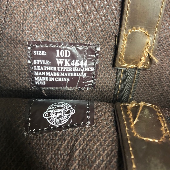 JUSTIN LEATHER COWBOY WORK BOOTS MEN'S 10D - Picture 6 of 6